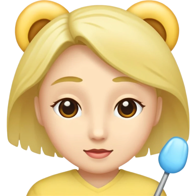 Очаровательный голубой жираф в розовой шубе emoji