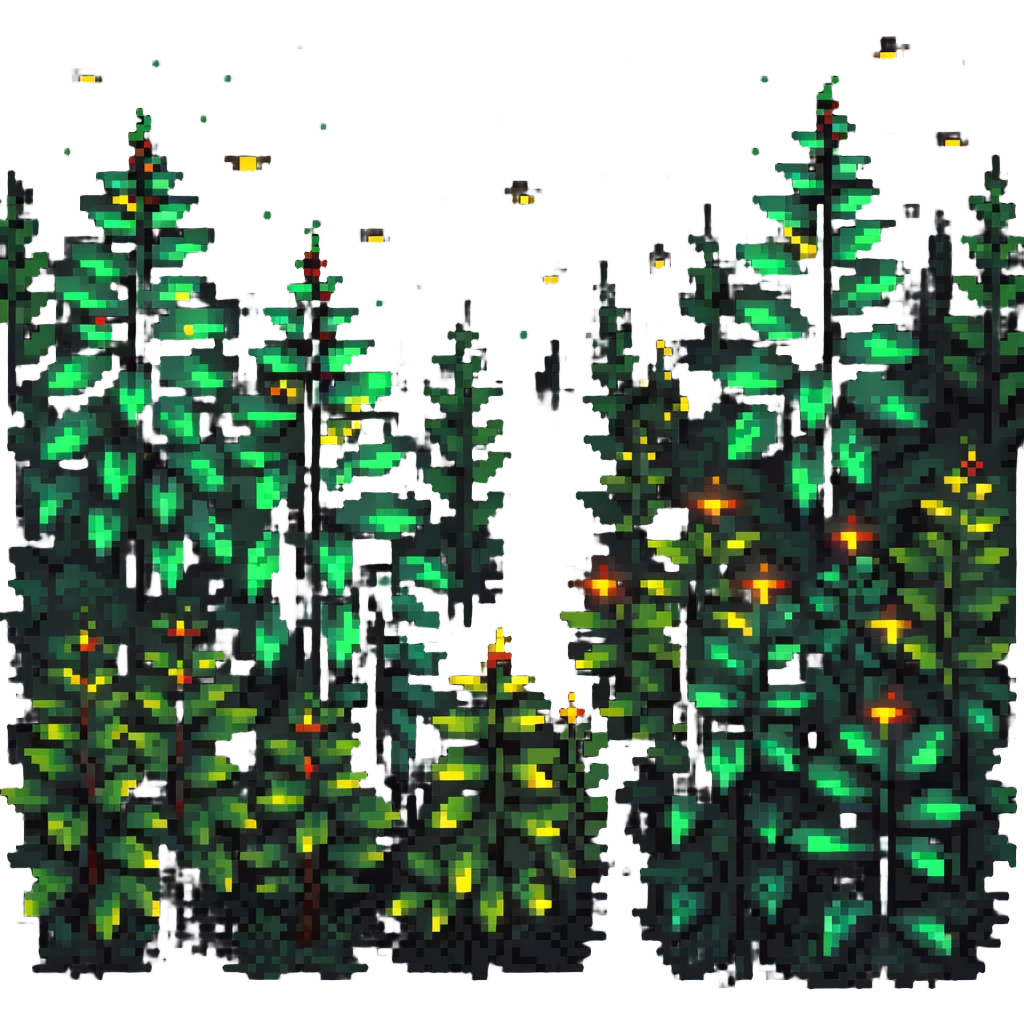 fireflies glowing around bushes at night emoji