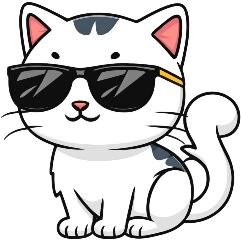 cat wearing sunglasses emoji