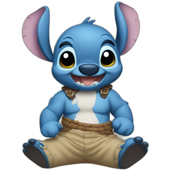 Stitch qui joue du Hautbois emoji