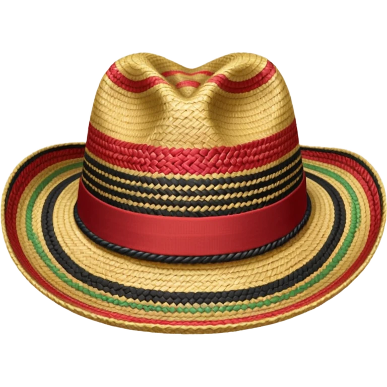 Sombrero Vueltiao con varias rallas negras emoji