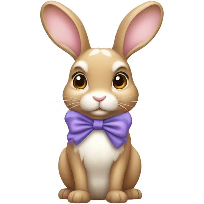 bunny with bow emoji