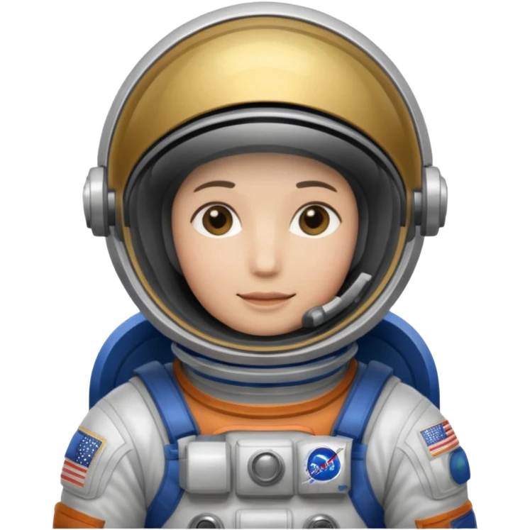 Astronaut floating in space no face real emoji
