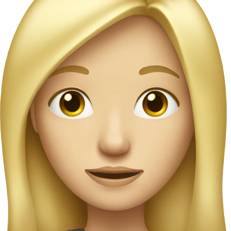long hair blonde woman with cell phone emoji