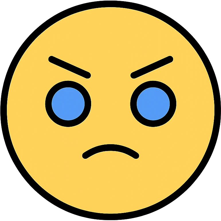 face with downturned eyebrows and a look of intrigue emoji