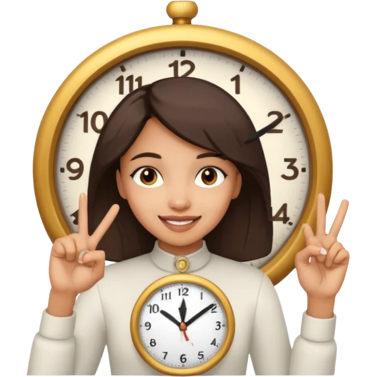 A lightskin girl clocking her fingers saying clock it emoji
