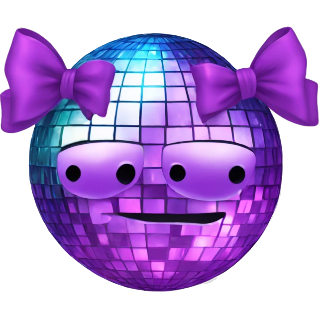 Disco ball with bows  emoji
