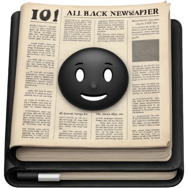 all-black newspaper even pages emoji