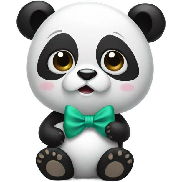 Panda with a bow emoji