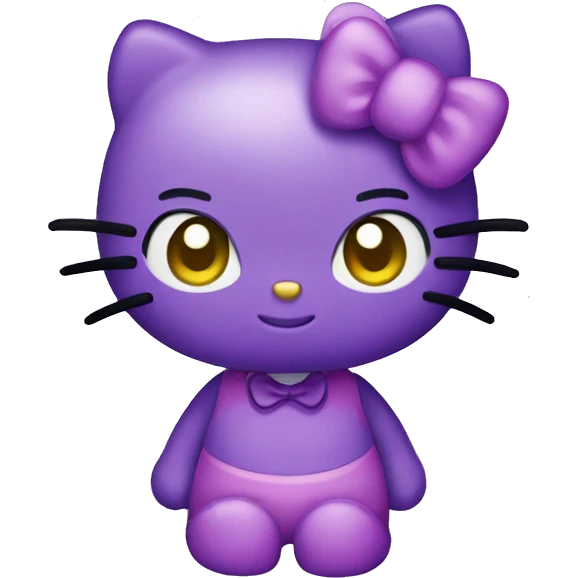 Purple hello kitty emoji