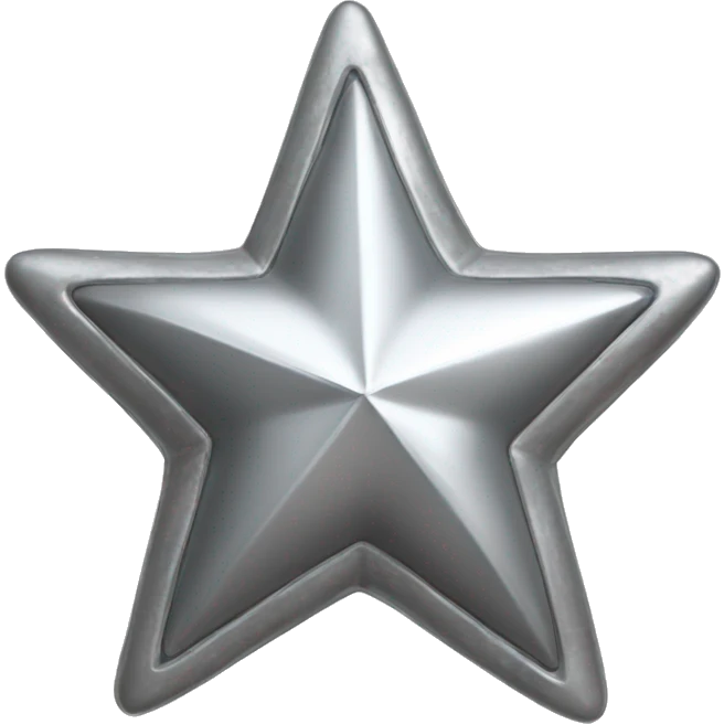 3D silver star  emoji