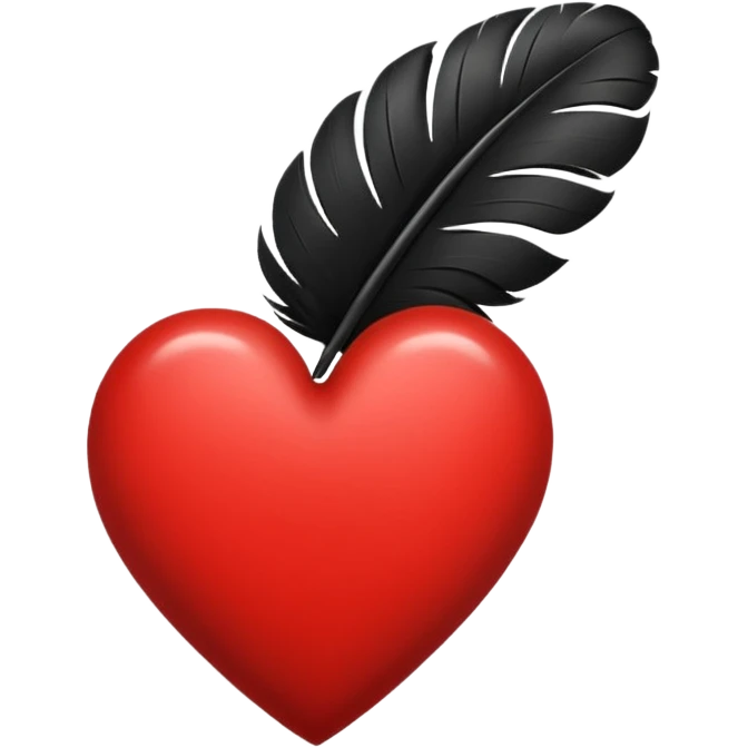heart with a black feather emoji