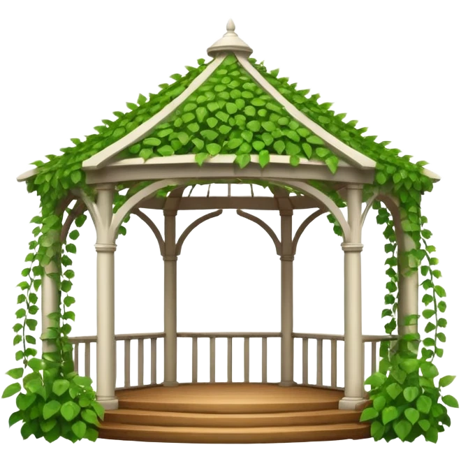 White gazebo with vines emoji