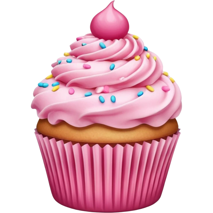Cupcake with pink icing emoji