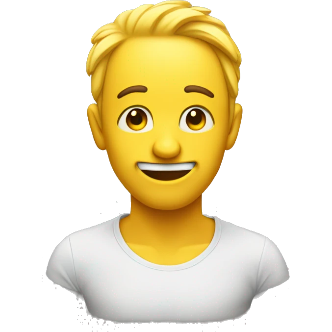 Create a yellow face emoji with a side profile looking left, with an expression that shows confusion or skepticism, similar to a 'you're weird' look emoji