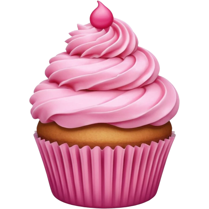 Cupcake with pink icing emoji