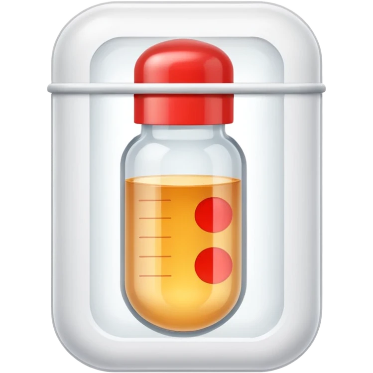 medicine capsule in case in nutral colors emoji