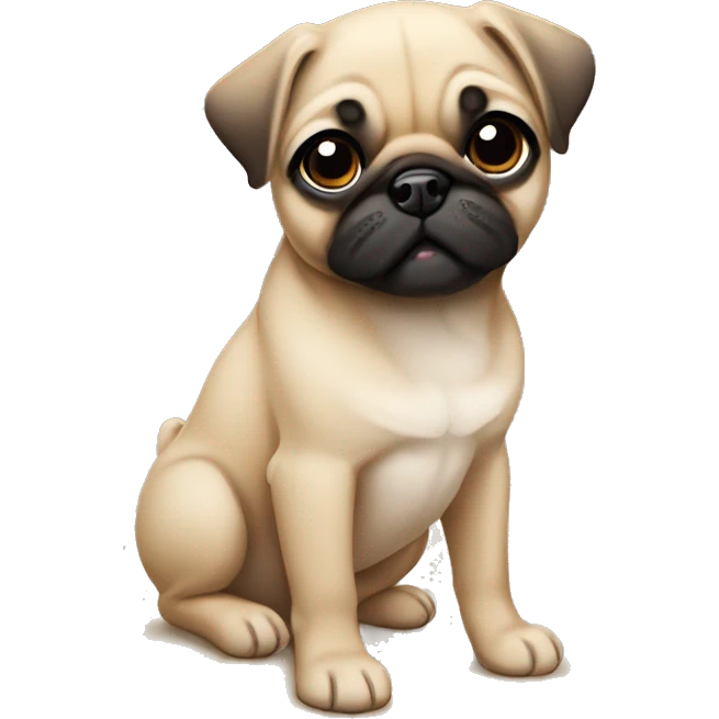 Fawn pug puppy emoji