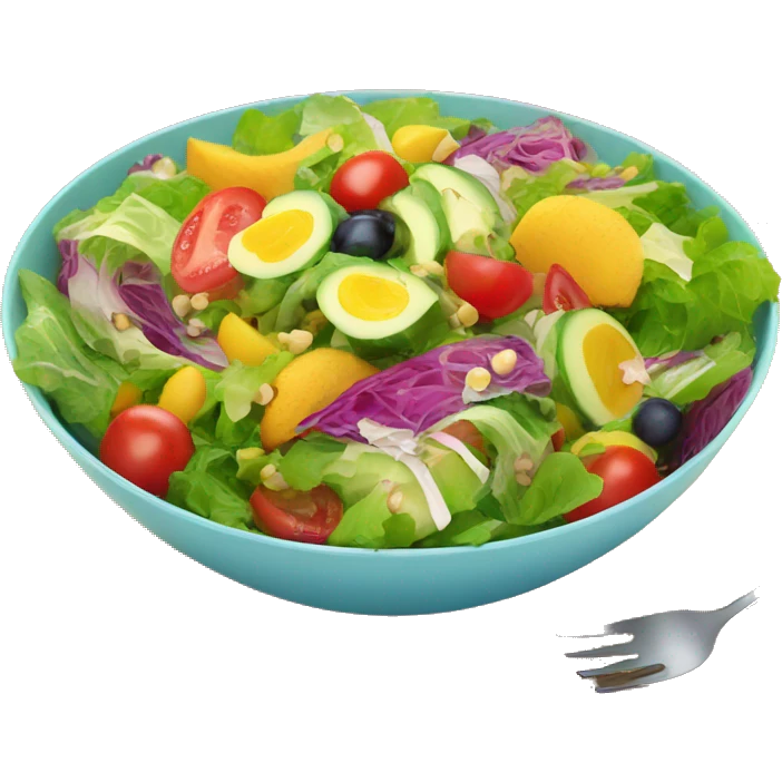 Coloful Summer salad in a bowl emoji