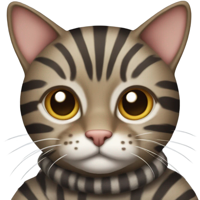 gray brown stripe cat emoji