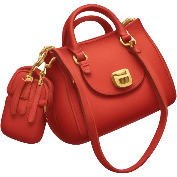 Red Coach purse  emoji