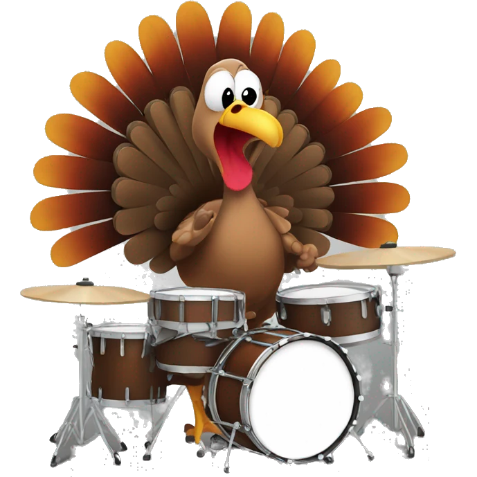 turkey playing drums emoji