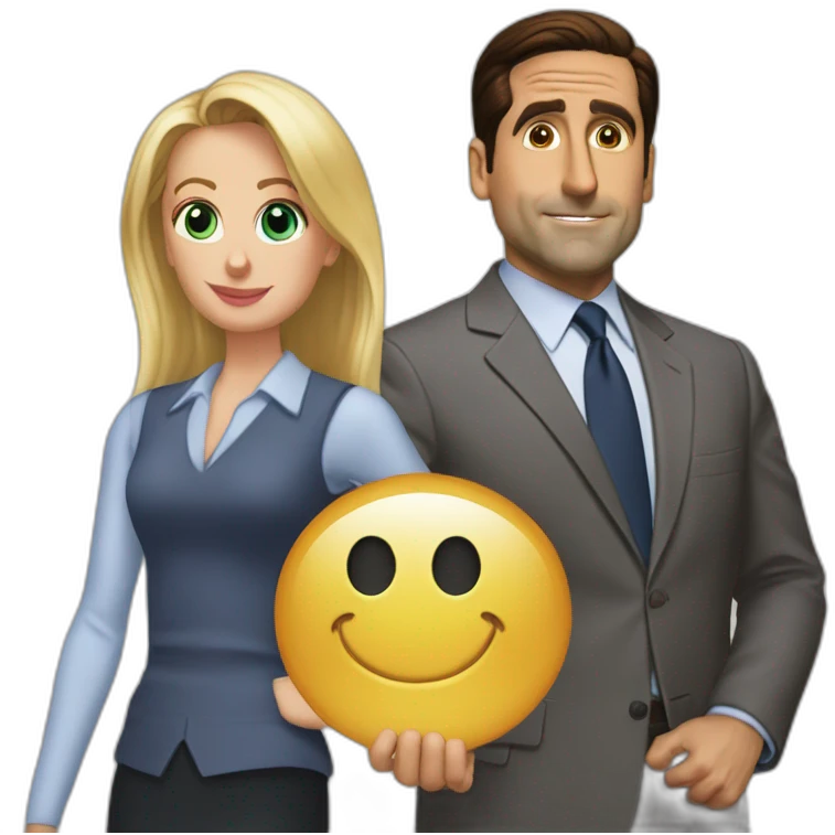 Michael Scott and Holly bring goofy emoji