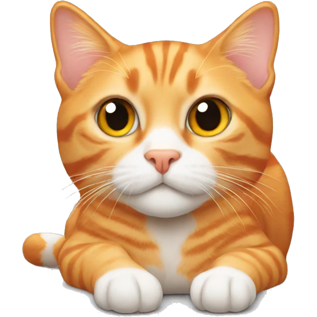 Orange tabby laying emoji