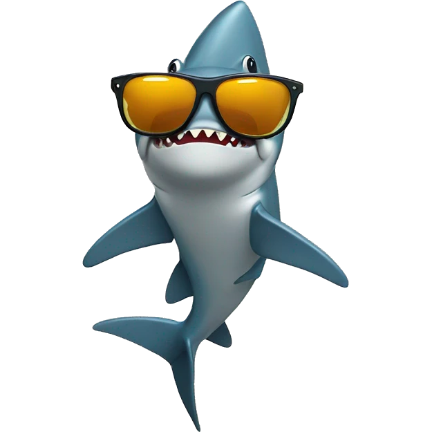 Shark with sun glasses emoji