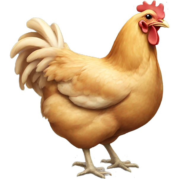 Chicken eating chicken emoji