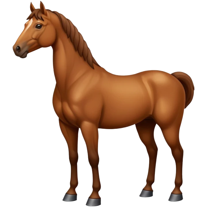 A majestic brown horse standing emoji