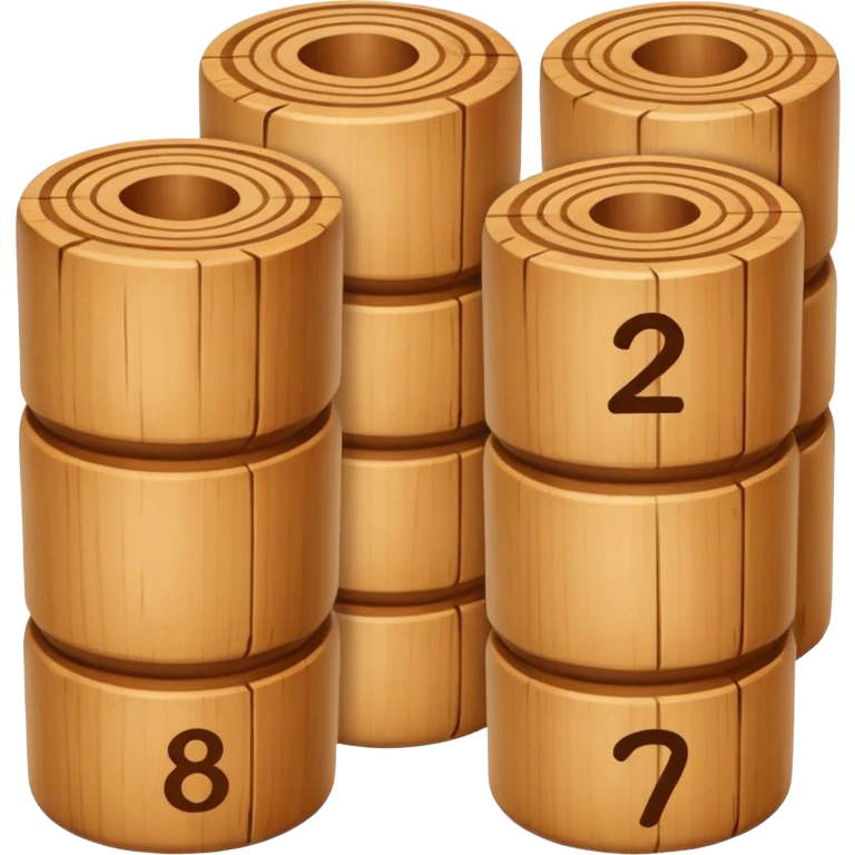 Create an emoji based on the finnish game mölkky emoji