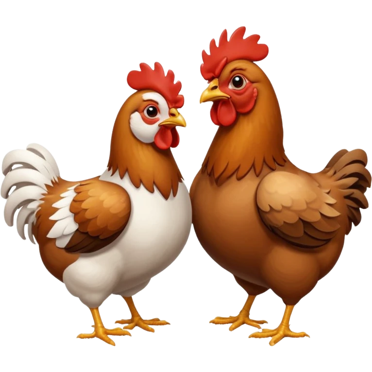 2 chickens emoji