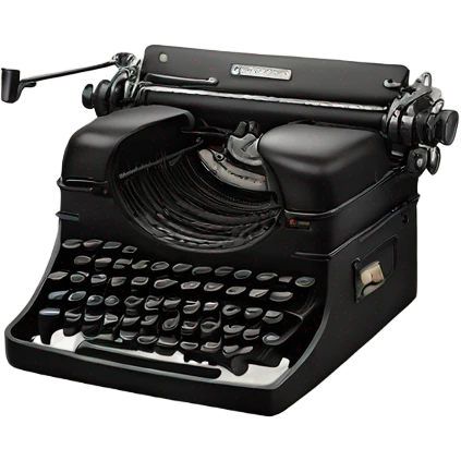 black vintage typewriter  emoji