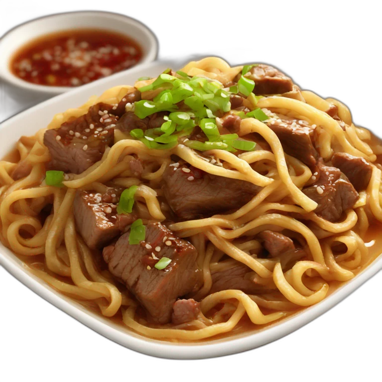 beef Szechuan noodles emoji