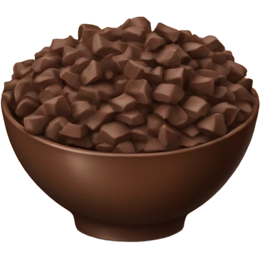 Bowl full of chocolate chips  emoji