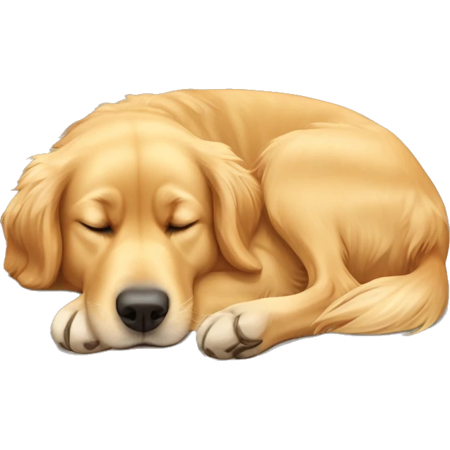 Full body golden retriever sleeping on it’s back emoji