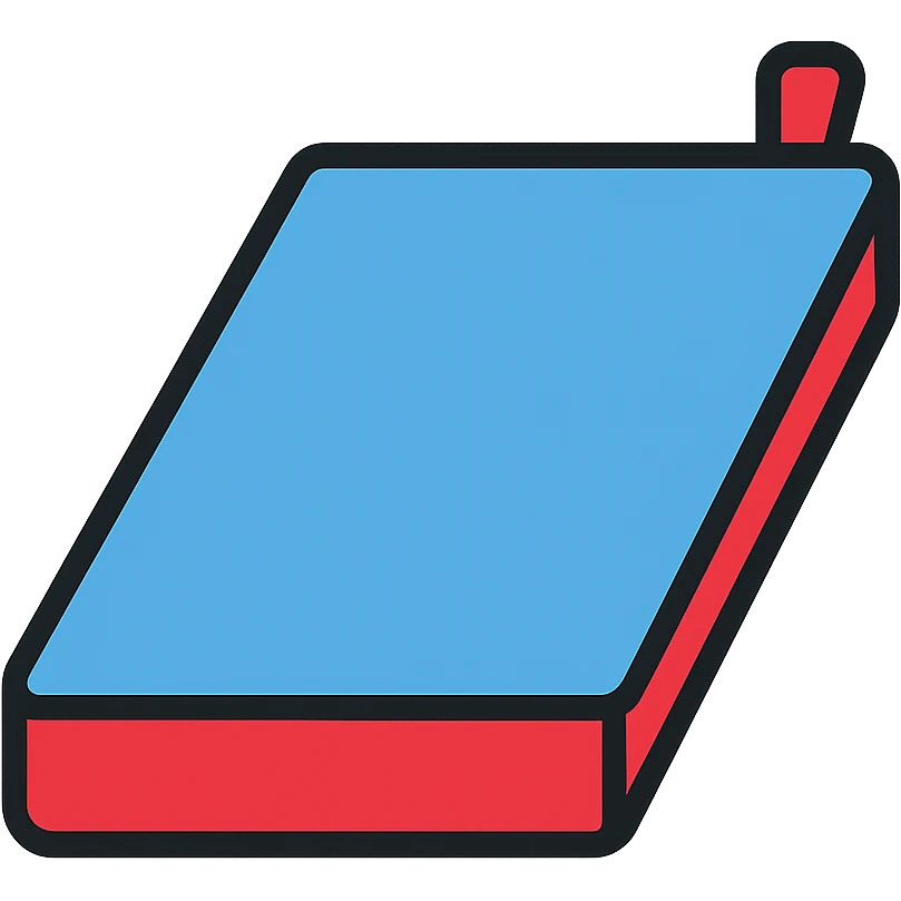color outline icon of a crash mat with clean lines emoji