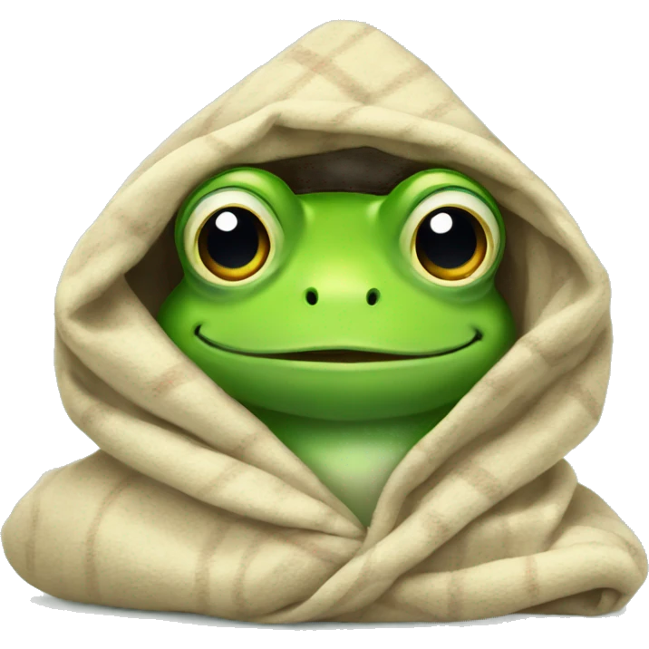 Frog in blanket emoji