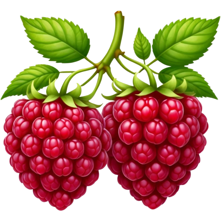 two raspberries emoji