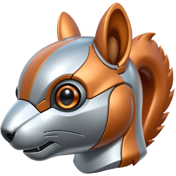 robot squirrel head emoji