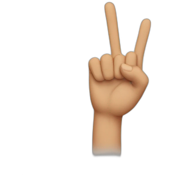 one hand closed with one finger raised emoji