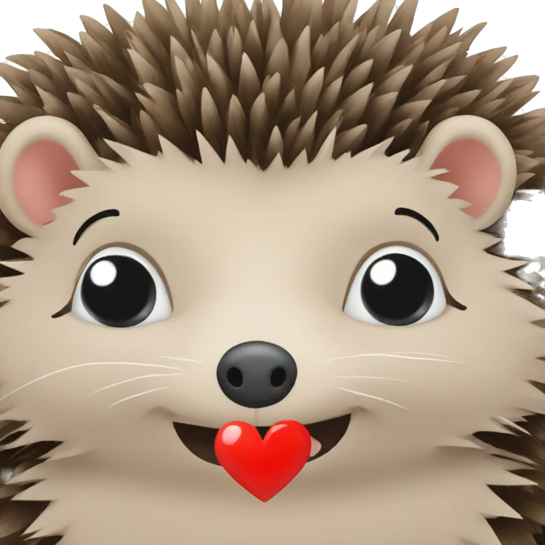 Two hedgehogs in love emoji