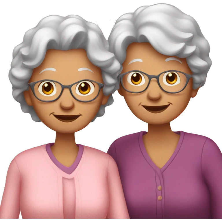 Granny with family emoji