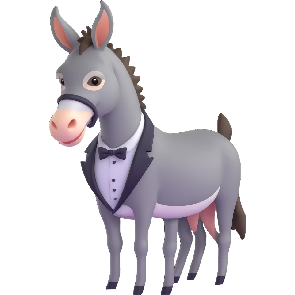donkey in a tuxedo emoji