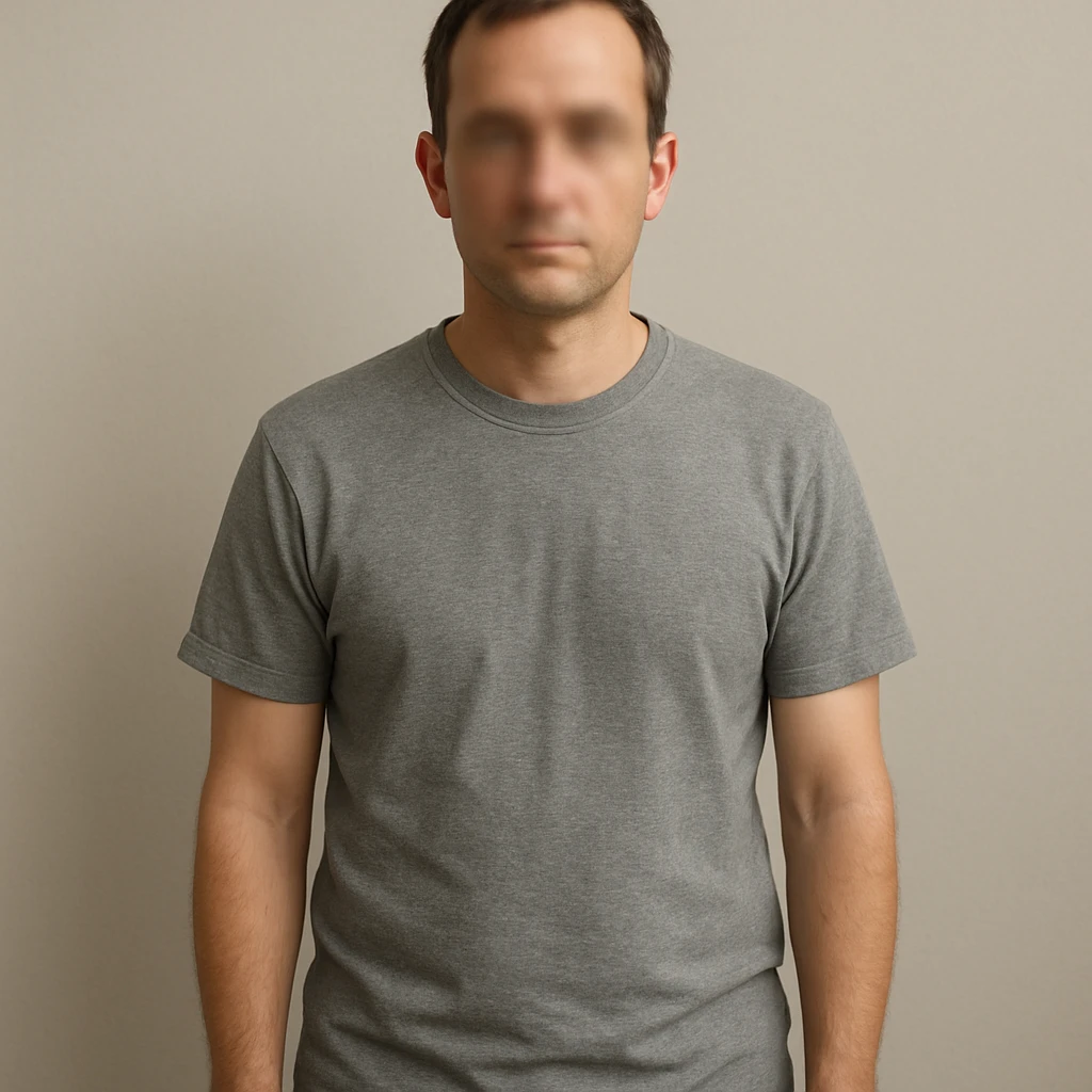 ordinary man, indistinct face, everyday attire, nondescript emoji