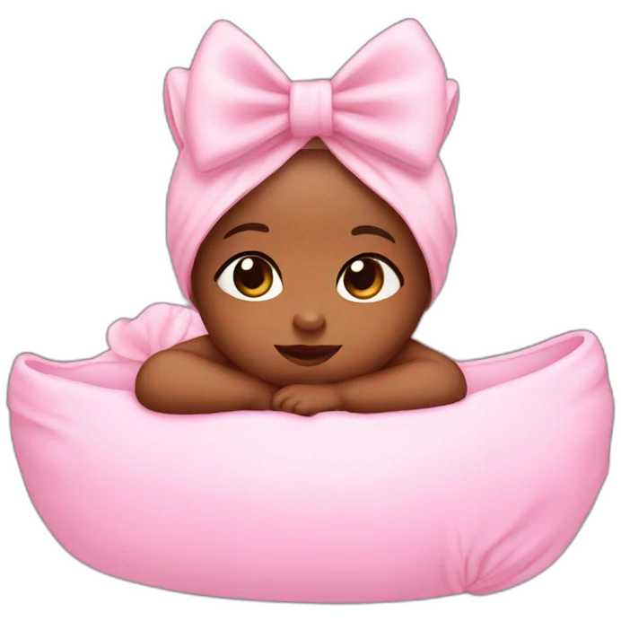 Newborn with a bow emoji