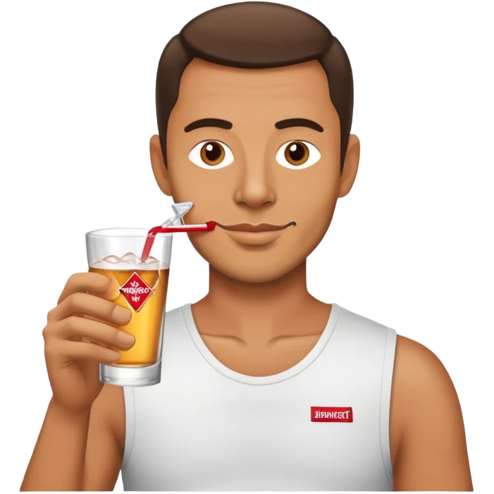 Man drinking Smirnoff emoji