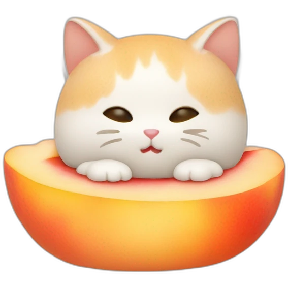 peach rice cake mochi cat emoji