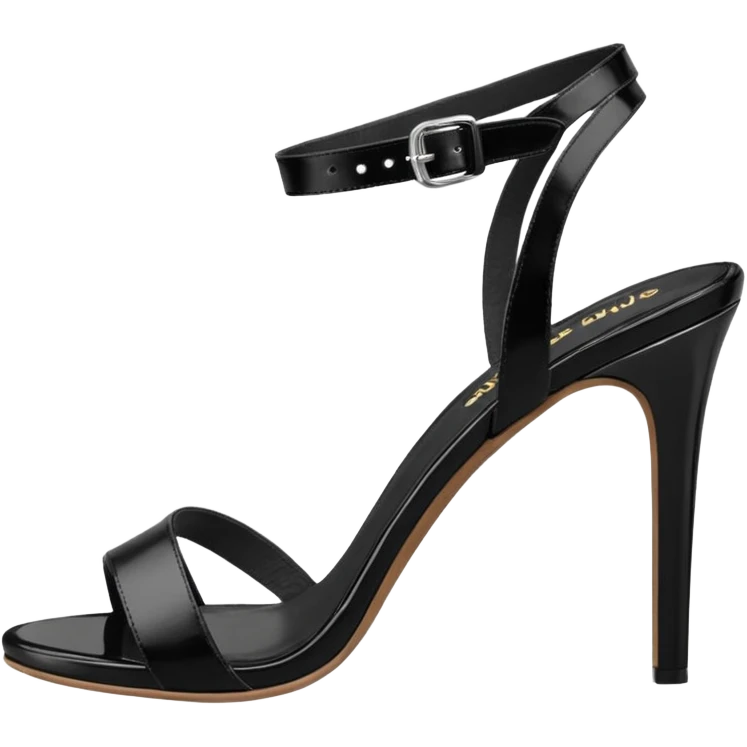 open toe black high heels open sandals emoji